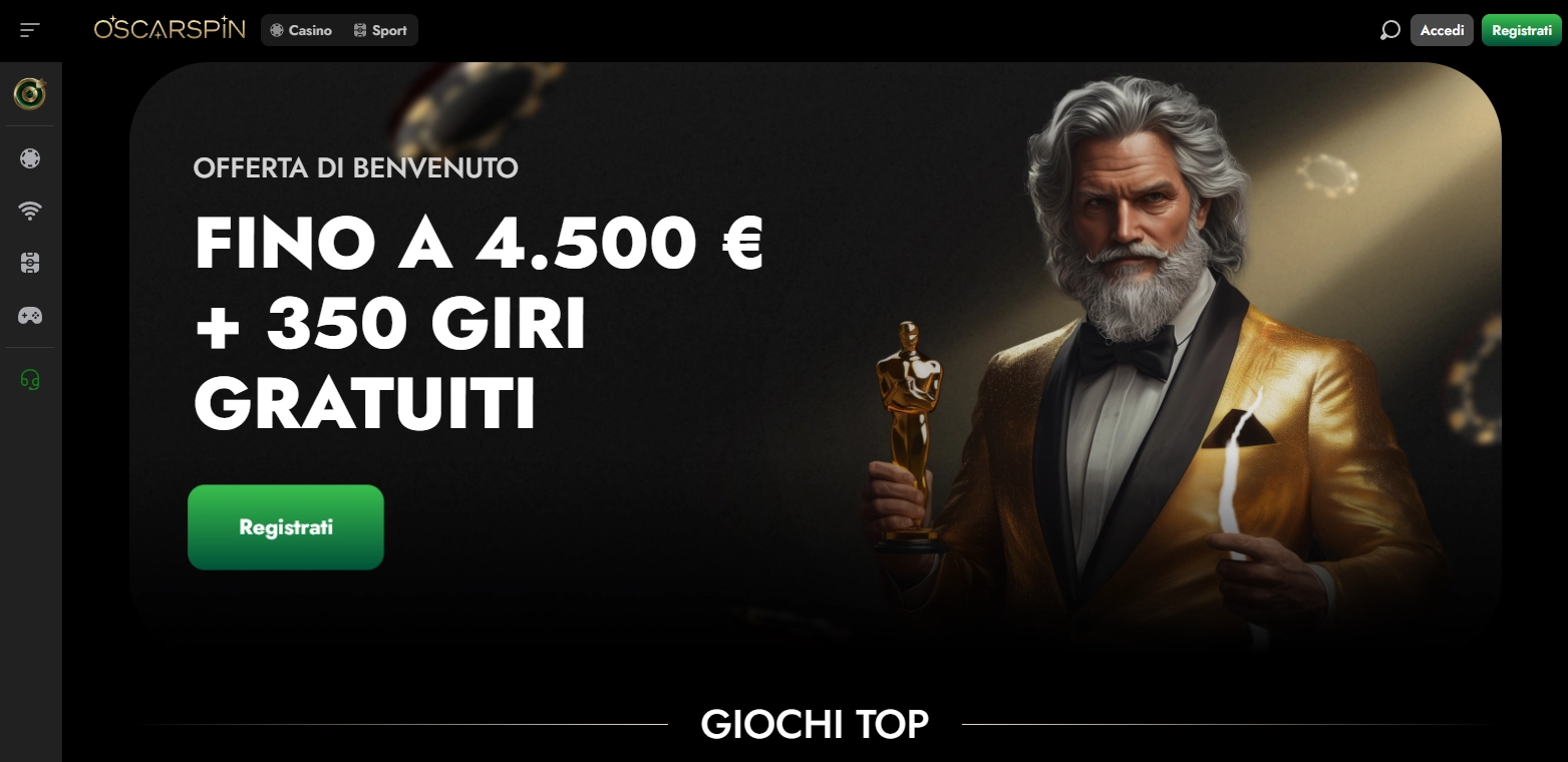 Oscarspin e il suo VIP Club da sogno